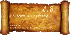 Lakomcsik Brigitta névjegykártya